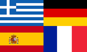 Greek, German, French & Spanish